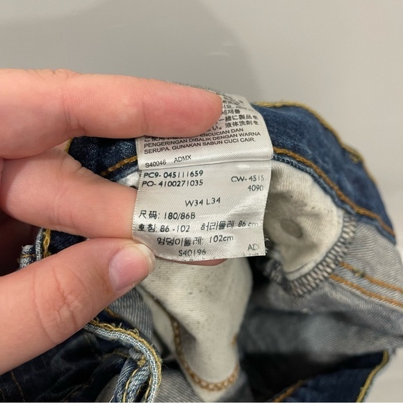 Levi’s 511 Slim Fit Jeans Distressed 34 x 34 Men’s - Picture 11 of 13